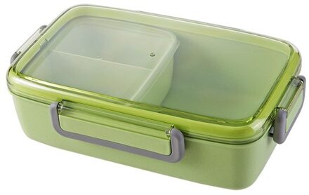 Draagbare Lunch Container Gezonde Materiaal Lunchbox Microwavable Lekvrije Bento Box Aparte Voedsel Container groen