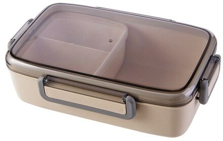 Draagbare Lunch Container Gezonde Materiaal Lunchbox Microwavable Lekvrije Bento Box Aparte Voedsel Container koffie