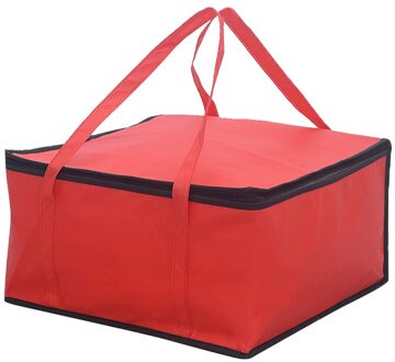 Draagbare Lunch Koeltas Vouwen Isolatie Picknick Ijs Voedsel Thermische Zak Drinken Carrier Geïsoleerde Pouch Voedsel Levering Zak rood