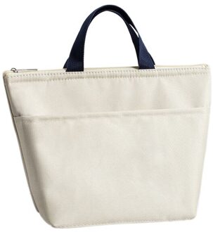 Draagbare Lunch Tas Picknick Tassen School Voedsel Lunchbox Isolatie Thermische Waterdicht Oxford Voedsel Container Tote Handtas Lunch Zakken Beige