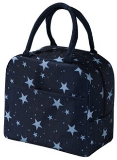 Draagbare Lunch Tassen Voor Vrouwen Handtassen Ice Cooler Picknick Zakken Geïsoleerde Thermische Lunch Box Pouch Kinderen School Voedsel Opbergtas Stars