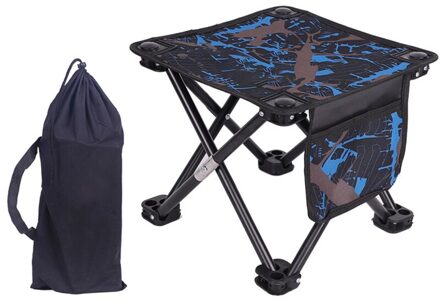 Draagbare Maan Stoel Lichtgewicht Stoel Vouwen Uitgebreide Seat Aluminium Ultralight Afneembare Office Home Camping Vissen blauw camouflage