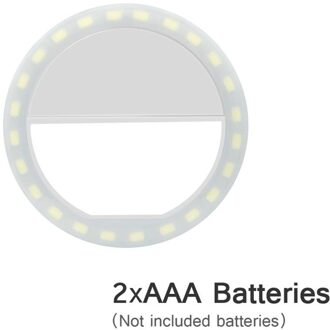 Draagbare Make-Up Spiegel licht LED Selfie Ring Lamp LED Mobiele Telefoon licht Fotografie Clip Ring Beauty Tools Voor Foto vullen licht wit AAA Power