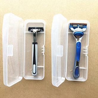 Draagbare Mannen Scheren Doos Scheermes Transparante Plastic Travel Case Universele Gereedschaphouder Handleiding Scheermes Cartridge Opbergdoos Supply