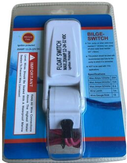 Draagbare Marine Vlotter Water Niveau Voor Bilge Pomp Automatische Controller Lekvrij Boot Flow Sensor Dc 12V 24V 32V Op Off