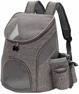 Draagbare Mesh Hond Tas Ademend Hond Rugzak Grote Draagtas Outdoor Reizen Pet Carrier Hond Accessoires Mascotas grijs / S