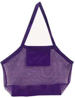 Draagbare Mesh Strandtas Extra Grote Strandtassen En Bakken Tote Rugzak Speelgoed Handdoeken Zand Weg Voor Camping Uitje Activiteiten Marineblauw
