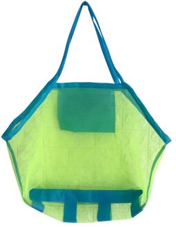 Draagbare Mesh Strandtas Extra Grote Strandtassen En Bakken Tote Rugzak Speelgoed Handdoeken Zand Weg Voor Camping Uitje Activiteiten wit