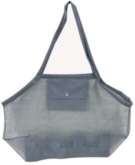 Draagbare Mesh Strandtas Extra Grote Strandtassen En Bakken Tote Rugzak Speelgoed Handdoeken Zand Weg Voor Camping Uitje Activiteiten zwart