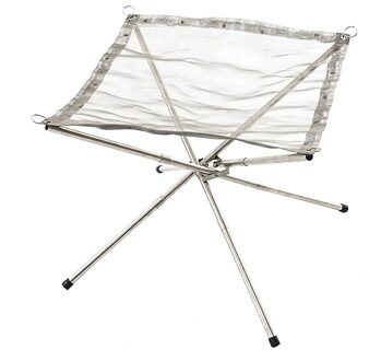 Draagbare Mesh Vuurkorf Hittebestendig Stabiele Anti-Roest Camping Patio Barbecue Tool Opvouwbare Bonfire Stand Voor Bbq voor Tuin
