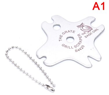 Draagbare Metalen Bbq Grills Rooster Cleaning Barbecue Schraper Scrubber Tool A1