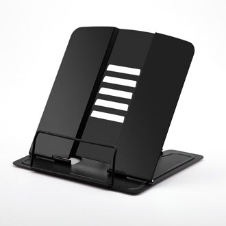 Draagbare Metalen Boek Stand Boek Houder Verstelbare 5 Hoeken Bookstand Document Houder Boekenplank Reading Accessoires Tool zwart