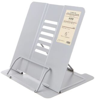 Draagbare Metalen Verstelbare Leesboek Houder Ondersteuning Document Plank Bookstand grijs