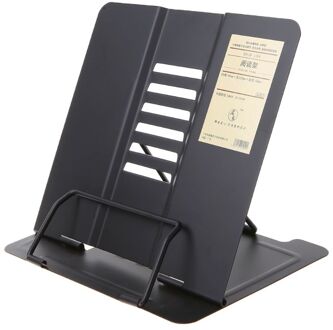 Draagbare Metalen Verstelbare Leesboek Houder Ondersteuning Document Plank Bookstand T5UA zwart