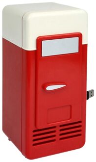 Draagbare Mini 780Ml Koelkast Usb Aangedreven Auto Drinken Koeler Thuis Desktop Boot Reizen Cosmetische Koelkast Multifunctionele Apparaten Rood