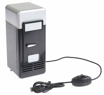 Draagbare Mini 780Ml Koelkast Usb Aangedreven Auto Drinken Koeler Thuis Desktop Boot Reizen Cosmetische Koelkast Multifunctionele Apparaten zwart