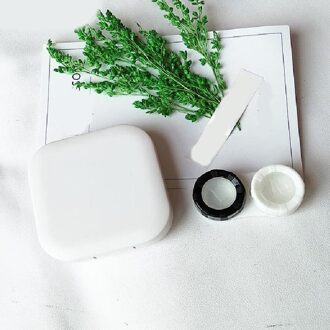 Draagbare Mini Brillenkoker Contact Lens Doos Effen Kleur Lenzen Case Meisje Gekleurde Frosted Eenvoud Houder Doos a2