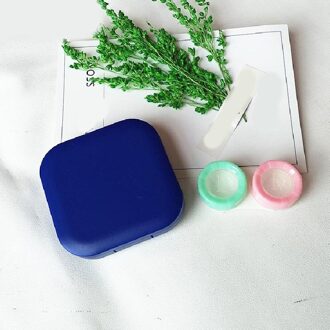 Draagbare Mini Brillenkoker Contact Lens Doos Effen Kleur Lenzen Case Meisje Gekleurde Frosted Eenvoud Houder Doos a3