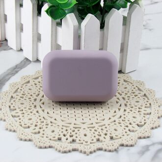 Draagbare Mini Brillenkoker Contact Lens Doos Effen Kleur Lenzen Case Meisje Gekleurde Frosted Eenvoud Houder Doos licht paars