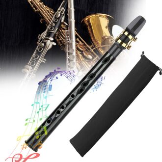 Draagbare Mini C Key Saxofoon Abs Lichtgewicht Sax Zwart Muziekinstrument Professionele Pocket Saxofoon Voor Beginner Kids