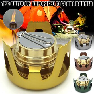 Draagbare Mini Camping Camping Stove Lichtgewicht Rugzak Winddicht Kachel Voor Outdoor Camping Koken Picknick YS-BUY Bruin
