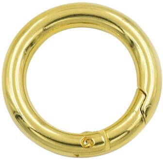 Draagbare Mini Cirkel Karabijnhaak Lente Clip Hook Sleutelhanger Outdoor Bergbeklimmen Gesp Sleutelhanger Gesp goud 28mm