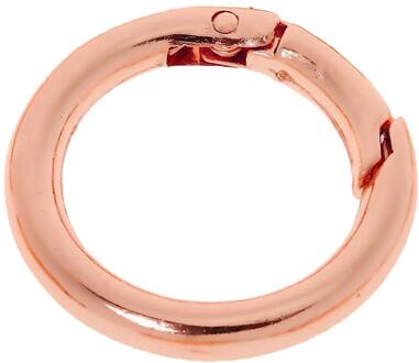 Draagbare Mini Cirkel Karabijnhaak Lente Clip Hook Sleutelhanger Outdoor Bergbeklimmen Gesp Sleutelhanger Gesp roos goud 25mm