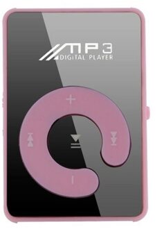 Draagbare Mini Clip USB MP3 Speler Muziek Media Ondersteuning Micro SD TF Card Mode Hifi MP3 voor Outdoor Sport roze