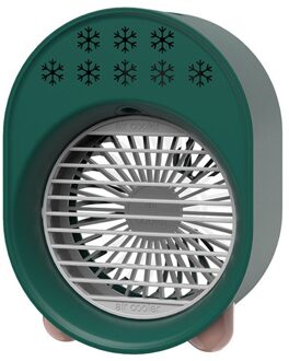 Draagbare Mini Conditioner 7 Kleuren Licht Multifunctionele Usb Plug-In Luchtbevochtiger Office Home Desktop Koeling Fan groen