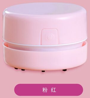 Draagbare Mini Desktop Stofzuiger Mini Huishoudelijke Rubber Papier Cleaner roze