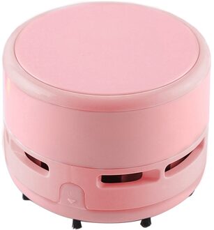 Draagbare Mini Desktop Stofzuiger Thuis Bureau Stof Toetsenbord Plastic Veegmachine roze