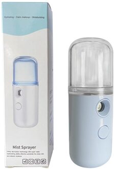 Draagbare Mini Elektrische Usb Luchtbevochtiger Ultrasone Essentiële Aroma Olie Diffuser Luchtbevochtiger Mini Mist Maker Hydraterende Thuis blauw