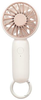 Draagbare Mini Fan Handheld Desk Usb Oplaadbare Kleine Fan Ultra-Stille 3 Speed Verstelbare Luchtkoeler 5V Voor home Office Outdoor wit