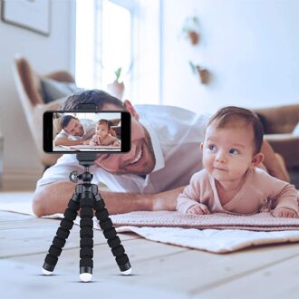 Draagbare Mini Flexibele Spons Octopus Statief Kit Bluetooth Sluiter Outdoor Mobiele Telefoon Accessoires Voor Mobiele Telefoon