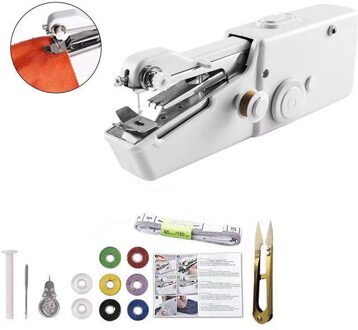 Draagbare Mini Hand Naaimachine Elektrische Steek Huishoudelijke Draadloze Handwerken Set Voor Snelle Reparaties Diy Kleding Stitchin