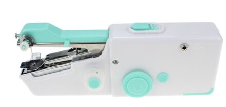 Draagbare Mini Hand Naaimachine Huishoudelijke Elektrische Naaimachine Elektrische Steek Handwerken Set Voor Diy Kleding Stitchin blauw nee Parts