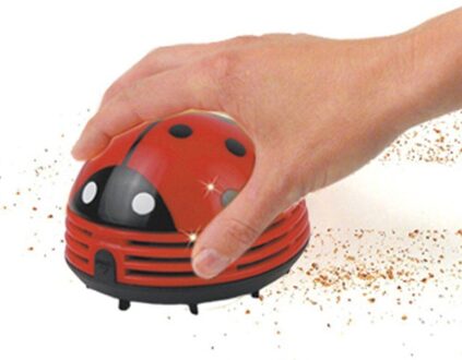 Draagbare Mini Kever Vorm Hoek Bureau Tafel Dust Stofzuiger Sweeper Functionele Desktop Stofzuiger