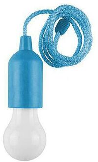 Draagbare Mini Led Opknoping Pull Light Kleurrijke Bulb Kleurrijke Emergency Lamp Pull Outdoor Camping Tuin Tent Reizen Nachtlampje blauw