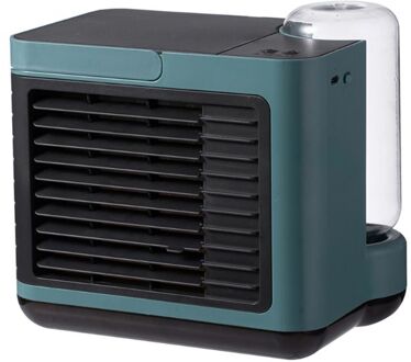 Draagbare Mini Luchtkoeler Negatieve Ionen Luchtbevochtiger En Luchtreiniger Usb Oplaadbare Desktop Koelventilator Airconditioner Huis groen