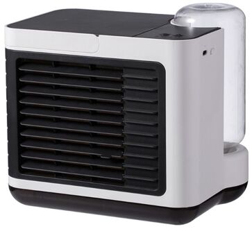Draagbare Mini Luchtkoeler Negatieve Ionen Luchtbevochtiger En Luchtreiniger Usb Oplaadbare Desktop Koelventilator Airconditioner Huis wit