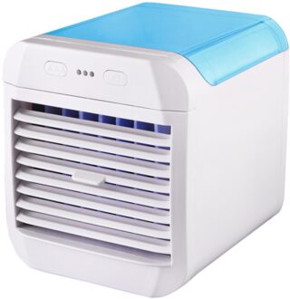 Draagbare Mini Luchtkoeler Usb Ice Crystal Kleine Airconditioner Draagbare Koelventilator Voor Kantoor Kamer Slaapkamer Desktop Luchtbevochtiger Blauw