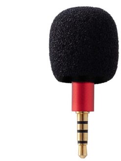 Draagbare Mini Microfoon Mic 3.5Mm Aux 3 / 4 Pole Metalen Capaciteit Microfoons Voor Mobiele Telefoon Computer Laptop Pc opname 4 Pole-rood