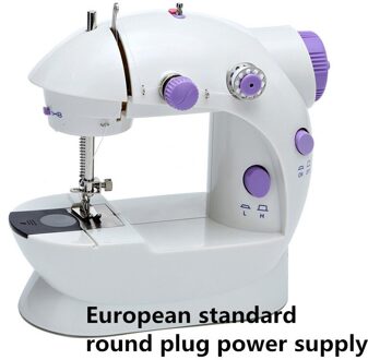 Draagbare Mini Naaimachine Kleine Elektrische 202 Naaimachine Met Lamp Met Europese/Amerikaanse Plug Diy Kleding Naaien Gereedschap 01 EU