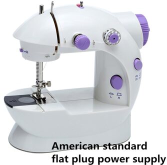 Draagbare Mini Naaimachine Kleine Elektrische 202 Naaimachine Met Lamp Met Europese/Amerikaanse Plug Diy Kleding Naaien Gereedschap 02 US