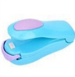 Draagbare Mini Sluitmachine Snacks Plastic Zak Sluitmachine Reizen Hand Druk Sluitmachine Blauw