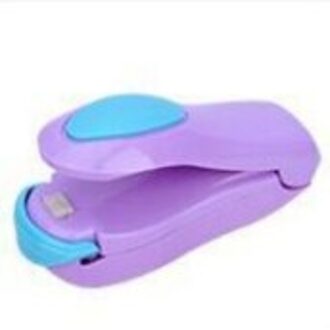 Draagbare Mini Sluitmachine Snacks Plastic Zak Sluitmachine Reizen Hand Druk Sluitmachine Paars