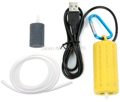 Draagbare Mini Usb Aquarium Aquarium Zuurstof Luchtpomp Mute Energiebesparende Levert Aquatic Terrarium Aquarium Accessoires geel