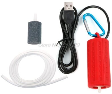 Draagbare Mini Usb Aquarium Aquarium Zuurstof Luchtpomp Mute Energiebesparende Levert Aquatic Terrarium Aquarium Accessoires rood