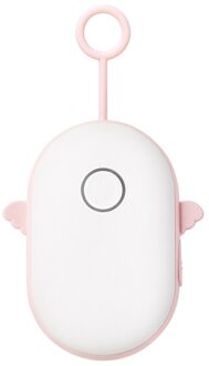 Draagbare Mini Usb Handwarmer Oplaadbare Pocket Mobiele Power Handen Warmer 2400Mah Dubbelzijdig Quick Verwarming wit
