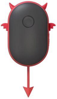 Draagbare Mini Usb Handwarmer Oplaadbare Pocket Mobiele Power Handen Warmer 2400Mah Dubbelzijdig Quick Verwarming zwart